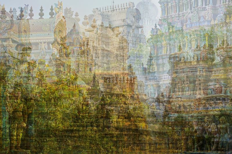 Francesca Meana : India, templi Tamil Nadu  - Stampa fine art a colori - Mostra Racconti di paesaggi - Collezione da Tiffany