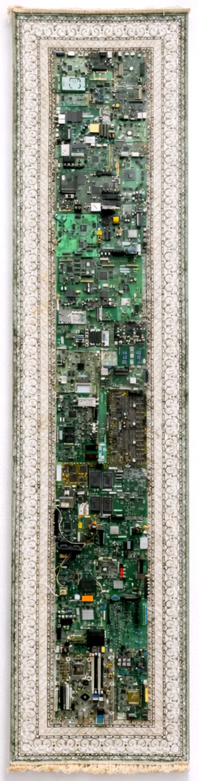 Matteo Mandelli : 1101 H  (2026)  - Tappeto tradizionale con innesto artigianale di circuiti elettrici - Mostra Consistency - Collezione da Tiffany